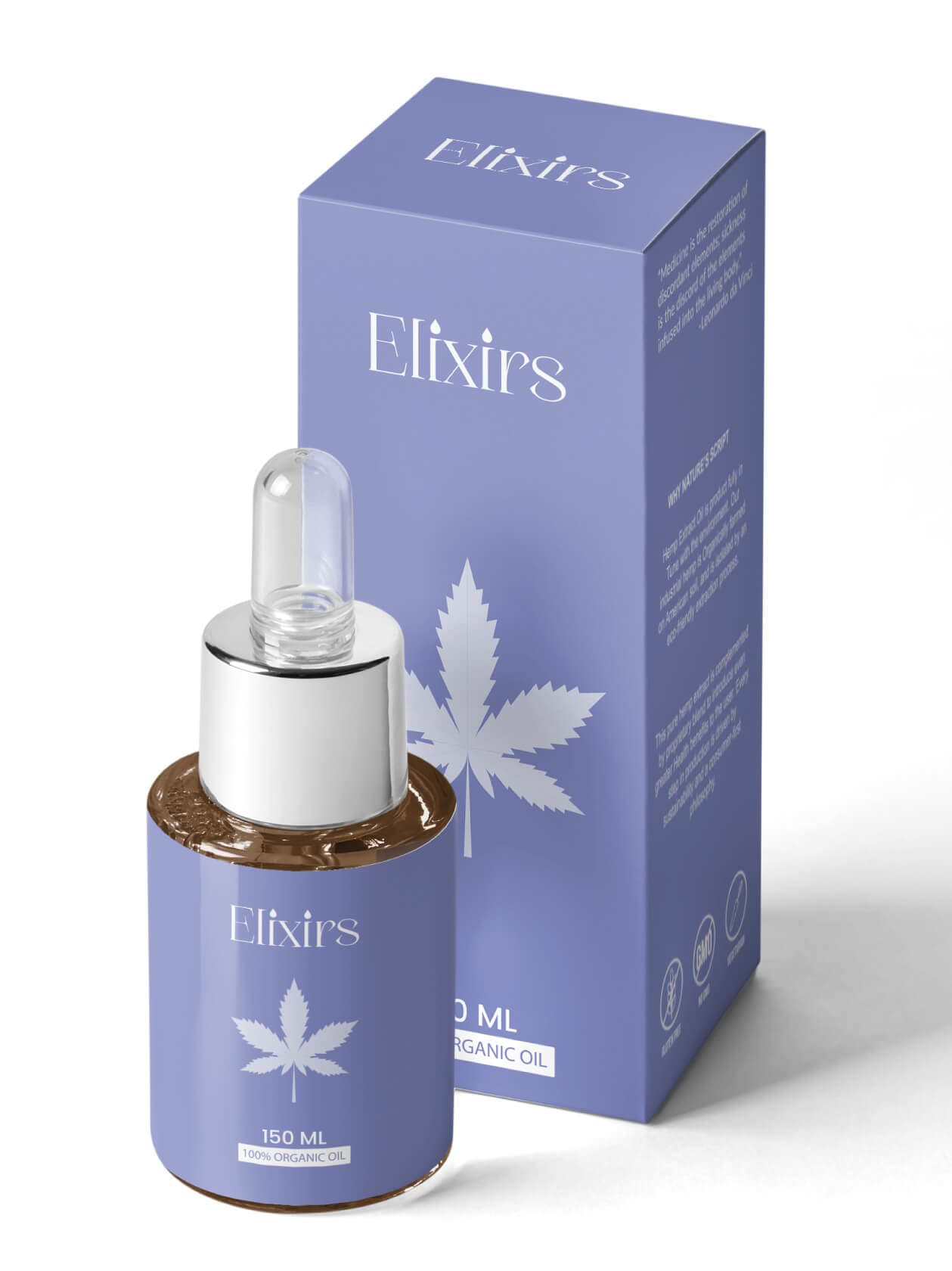 Custom dropper bottle and tincture box packaging