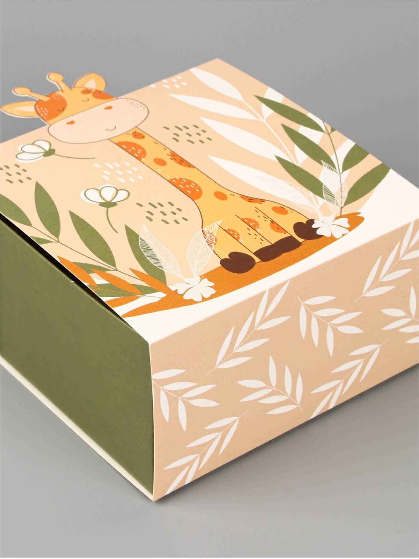 Illustrated custom gift box packaging