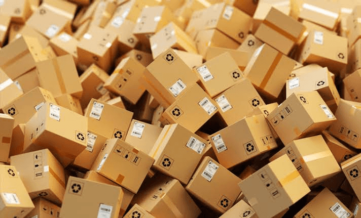 A production spread of custom printed packaging across multiple product lines