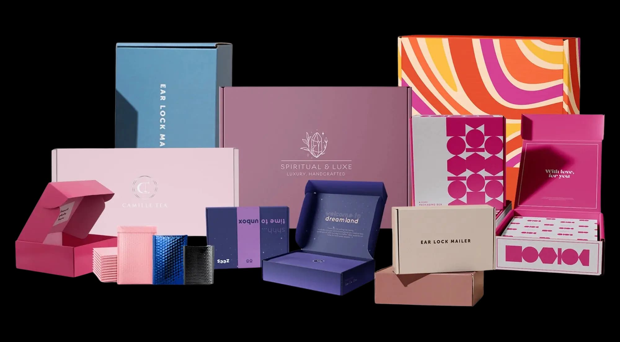 Custom printed mailer boxes and poly mailers